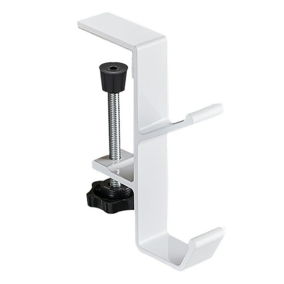 yuequn Clearance Adhesive Hooks,Desk Mount Bag Holder Hook Clamp On Backpack Hanger Portable Desk Mount Headphones Holder Reduce Desk Clutter For Table Desk Under Counter (Black)