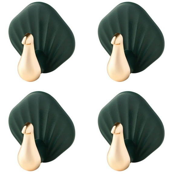 yuequn Clearance Wall Hooks,Decorative Wall Door Self Adhesive Hanger Hooks Heavy Duty For Hanging Coats Clothes Hat Keys Purse Kitchen Towels Hook Waterproof Shower Room Sticky Hooks 4PCS