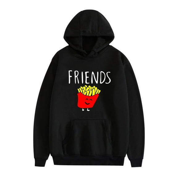 yuitbkgsd Men's Graphic Hoodie French Fries Potatoes Funny Interesting Comfortable Long Sleeve Pullover Hooded Sweatshirt for Men