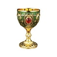 thumbnail image 1 of yujian Kitchen Supplies Exquisite Gold-Plated Ornate Chalice with Intricate Details for Ceremonial and Decorative Use 7 Inch Height, 1 of 3