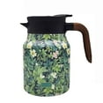 thumbnail image 1 of yujian Kitchen Supplies Floral Insulated Stainless Steel Coffee Carafe with Wooden Handle, 1.5L Thermal Pitcher for Hot & Cold Beverages, 1 of 5