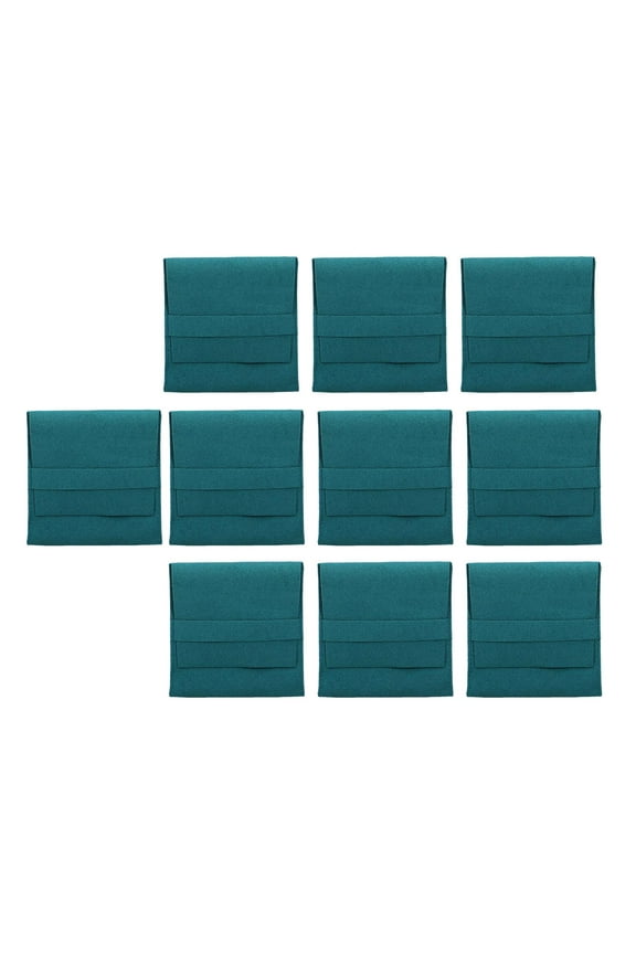 10 Pieces Jewelry Pouches Jewelry Packaging Bags for Rings Earrings Necklace Green