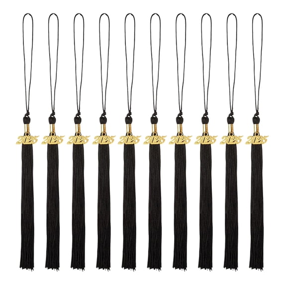 yuksok 10Pcs Graduation Tassels 2025 Souvenir Party Supplies Graduation Cap Tassels black