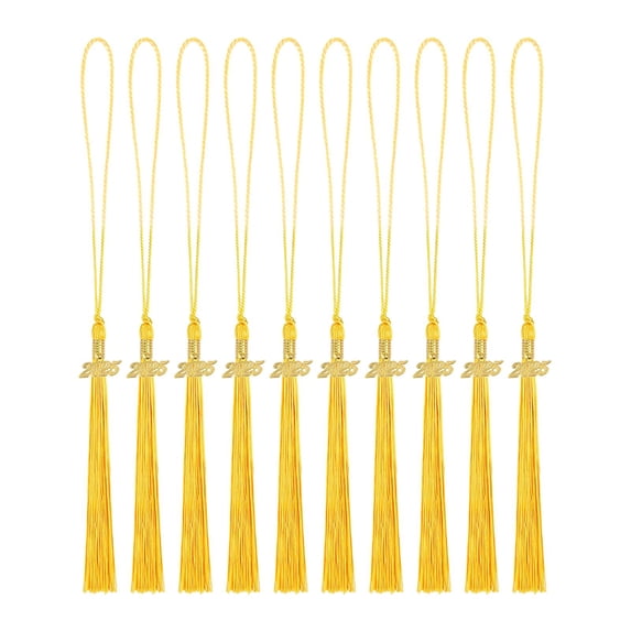 yuksok 10Pcs Graduation Tassels 2025 Souvenir Party Supplies Graduation Cap Tassels gold