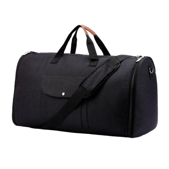 yuksok 2 in 1 Hanging Dress Suitcase Traveling Large Suit Bag for Outdoor Women Men Black