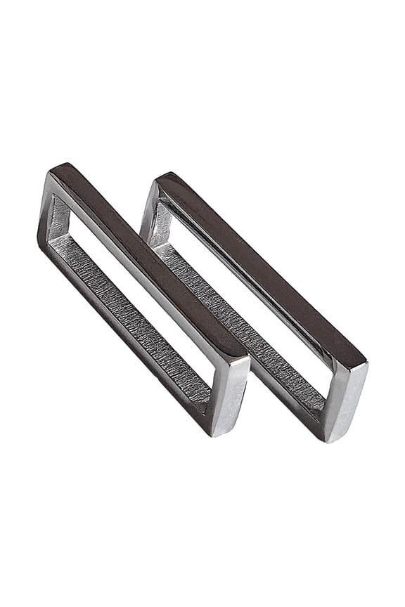 2Pcs Belt Buckle Loops Belt Keeper Spare Parts Rectangle Accessories s Loops polishing 22mm