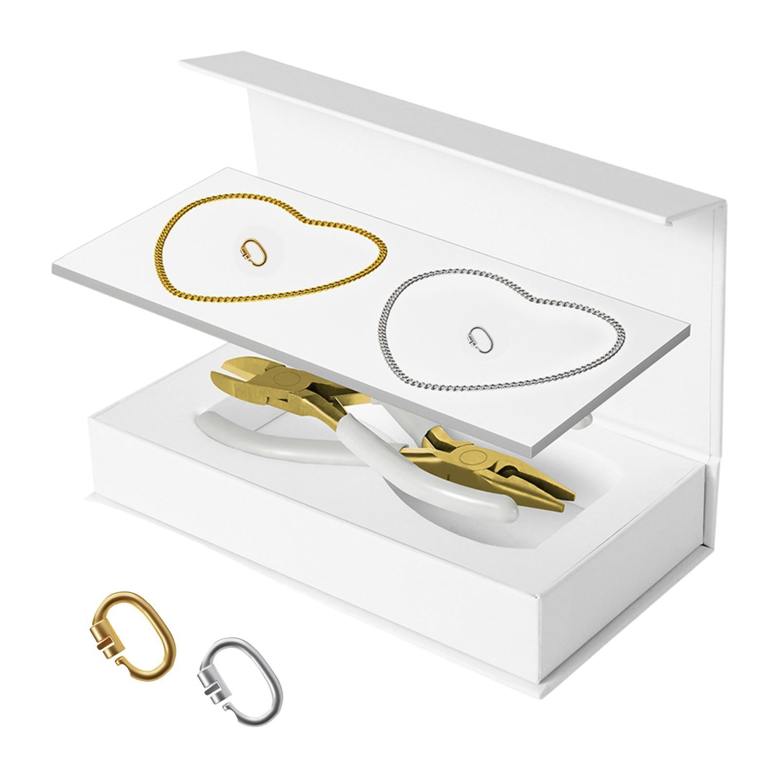 yuksok 2Pcs Permanent Bracelets Kit Relationship with Lock Clasps Couples Bracelets 1 1 Gold