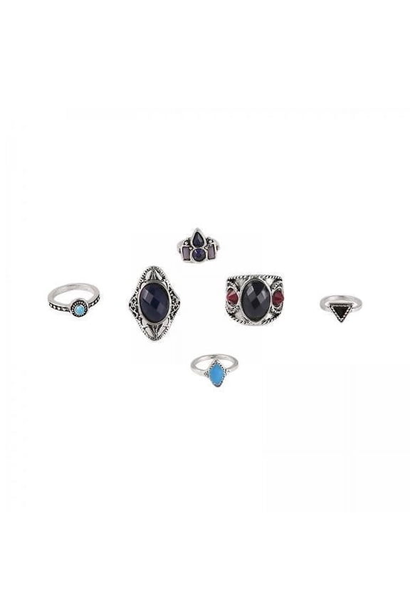 2x6x Gemstone Black Charm Fashion Alloy for Show Party Teens
