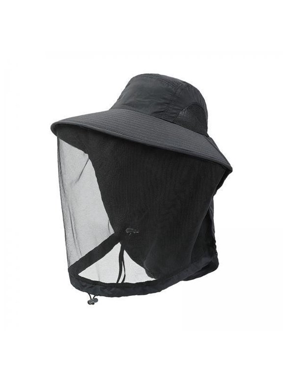5xBeekeeping Netting Hat Beekeeper Hat with Mesh for Hiking Outdoor Activities Black