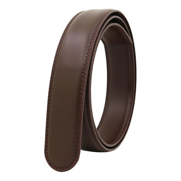 yuksok Belt Strap No Buckle Dress Belt Ratchet Belt Strap for Dating Shopping Party Brown