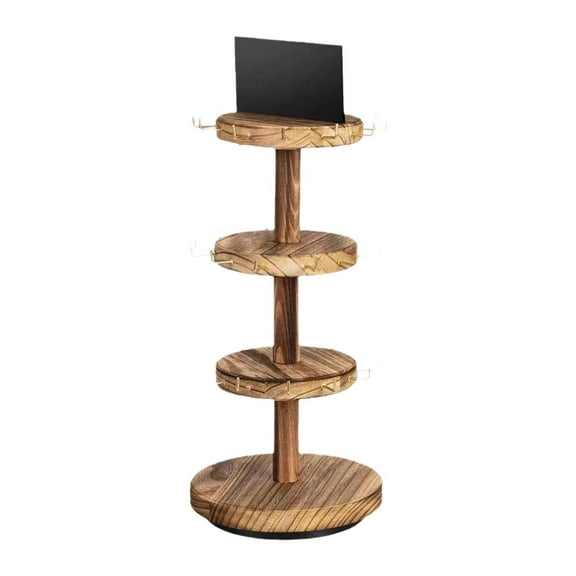 yuksok Bracelet Display Stand 3 Tier Wood Sturdy Jewelry Hanger Bracelet Holder for Selling Jewelry Storage Rack for Anklets Bangles Coffee