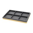 thumbnail image 1 of yuksok Bracelet Display Tray 6 Grids Jewelry Organizer for Selling Vendors Showcase Gray, 1 of 9