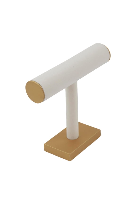 Bracelet Holder Decor Space Saving Necklace for Cabinet Women Tabletop 1 Layer Beige