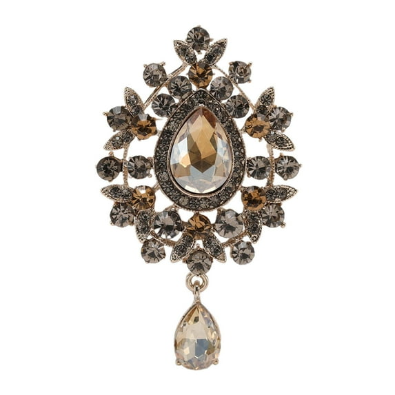 yuksok Brooch Pin Accessories Vintage Design Gift Decoration Shirt Pin Light Brown