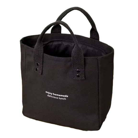 yuksok Canvas Tote Bag for Women Portable Multipurpose Simple and Fashionable Purse Black