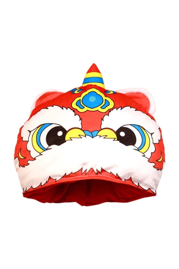 Chinese Lion Dance Hat Cap Indoor Outdoor Animal Party Hat for Stage Performance
