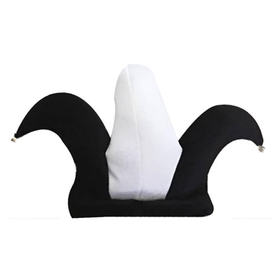 yuksok Clown Hat Stage Performance Themed Party Masquerade Funny Adults Pointed Cap Black White