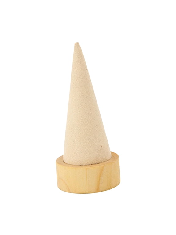 Cone Shape Rings Holder Jewelry Organizer for Retail Shop Shows Home Wedding beige