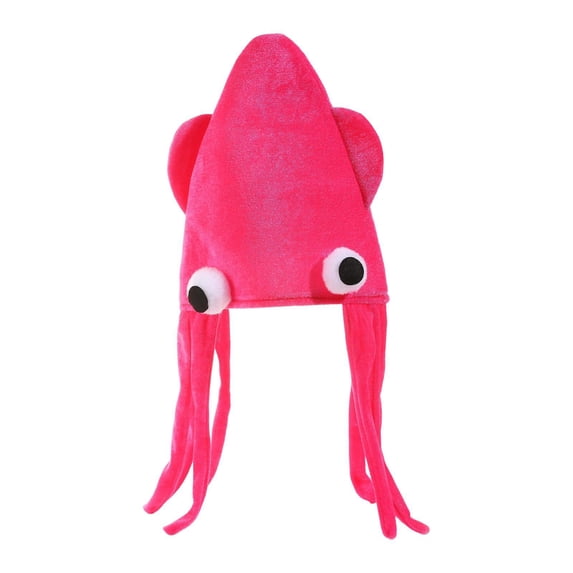yuksok Costume Cosplay Accessory Octopus Party Cap Bar Birthday Role Play Squid Hat Pink