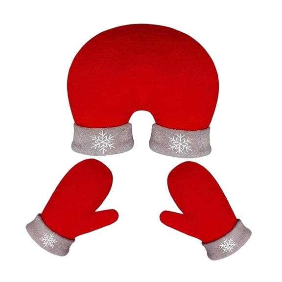 yuksok Couple Holding Hand Gloves Fleece Hand Muff for Cold Weather Skiing Sledding red light gray