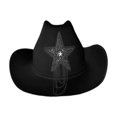 thumbnail image 1 of yuksok Cowboy Hat Casual Party Hat Cosplay Sun Hat for Women Girls Engagement Party Black, 1 of 8