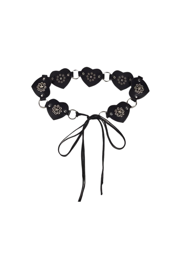 Decorative Belt Belt Metal Rings with Grommets Western Waistband Rivet Belt