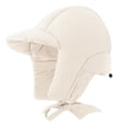 thumbnail image 1 of yuksok Down Hat with Earflaps Cap Warm Hat with Peak for Skating Camping Snow Sports White, 1 of 9