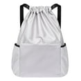 thumbnail image 1 of yuksok Drawstring Backpack Lightweight Storage Women Men Casual Daypack for Work Hiking Grey, 1 of 9