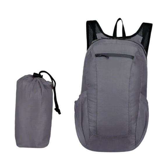 yuksok Foldable Backpack Lightweight Packable Backpack for Travel Street Short Trip Grey