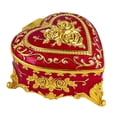 thumbnail image 1 of yuksok Heart Jewelry Box Exquisite Metal Keepsake Box for Necklace Rings Home Decor Red, 1 of 9