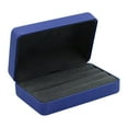 thumbnail image 1 of yuksok Jewelry Case PU Leather Trendy Showcase Tray Jewelry Box for Women Ear Studs Blue, 1 of 9