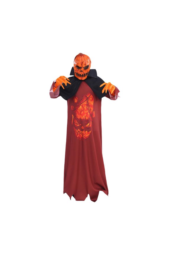 Kids Devil Pumpkin Halloween Costume Cosplay Clothes for Carnival Stage Show for Height 130cm