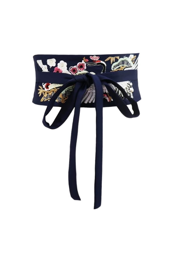Kimono Robe Obi Belt Accessories for Weddings Dancing Parties Tea Ceremonies Blue