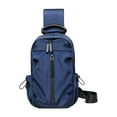 thumbnail image 1 of yuksok Men Chest Bag Casual Waterproof Crossbody Bag for Climbing Traveling Walking Blue, 1 of 9