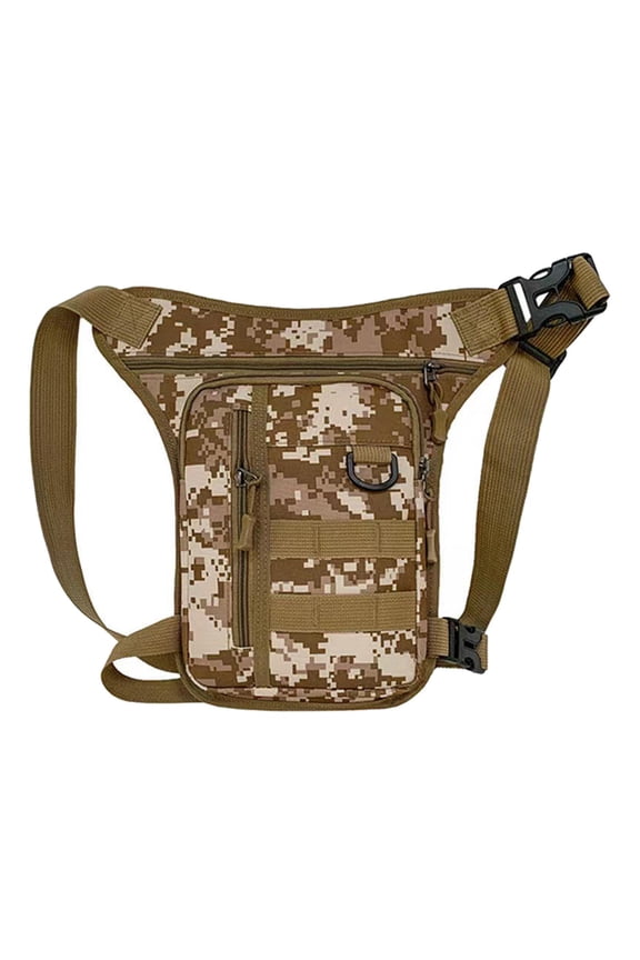 Men Drop Leg Bag Fanny Pack Pouch Mens Waist Bag for Climbing Hiking Outdoor Khaki