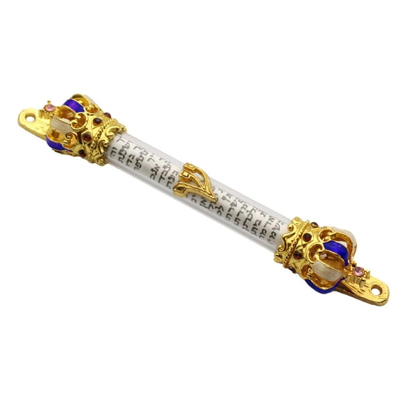 yuksok Metal Mezuza Plaque Jewish Gift Mezuza Covers Door Mezuzah Case for Home Wall C