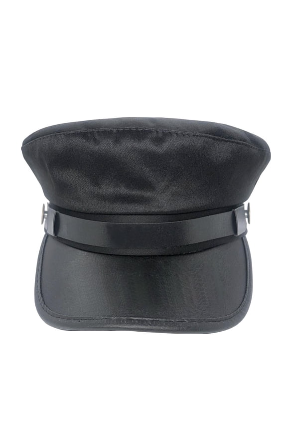 Newsboy Hat Adjustable 56-62cm Classic Pageboy Cap Travel Fashion for Adults Black Strap