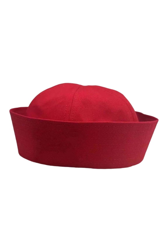Sailor Hat Fashionable Versatile Sailor Cap for Performance Masquerade Party Red
