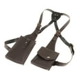 thumbnail image 1 of yuksok Shoulder Harness Bag Armpit Bag Underarm Purse Bag for Hiking Camping Sports Dark Brown, 1 of 9