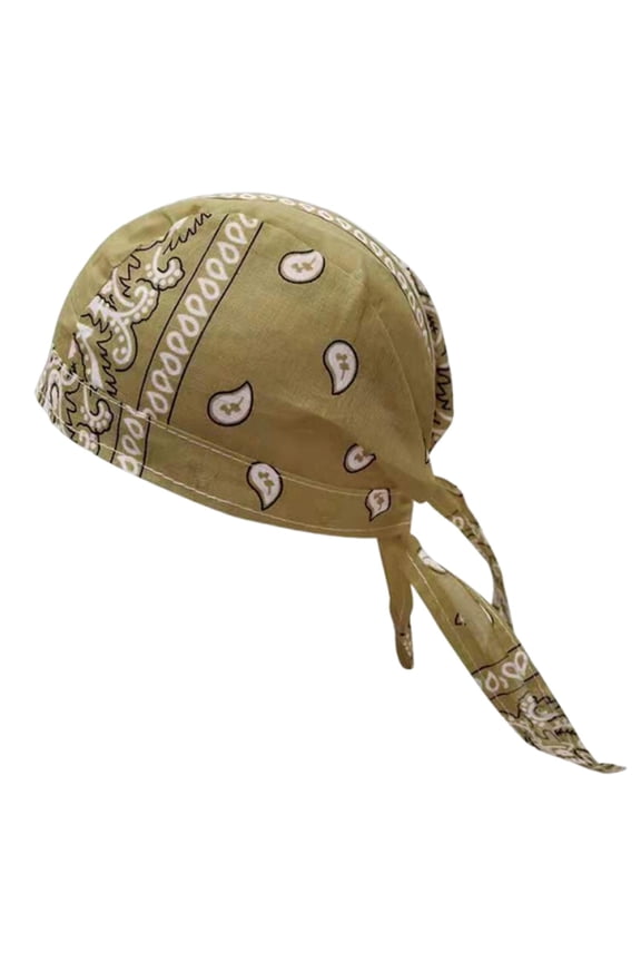 Skull Cap Breathable Head Cover Headscarf for Men Women Sweat Wicking Beanie Khaki