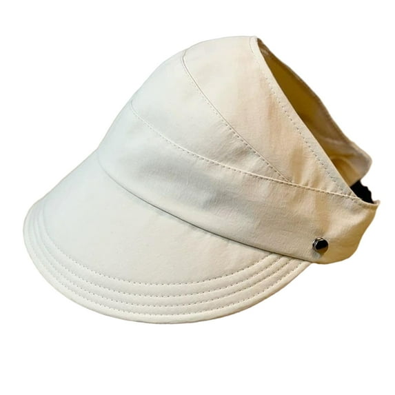 yuksok Sun Hat for Women Breathable Female Fashion Wide Brim Portable Sun Visor Hat Beige