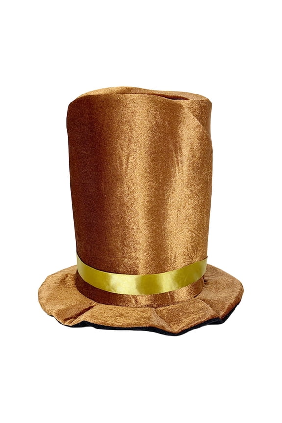 Top Hat Gentleman Costume Accessory Black Magician Butler Funny Magician Hat Brown