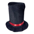 thumbnail image 1 of yuksok Top Hat Gentleman Costume Accessory Black Magician Butler Funny Magician Hat, 1 of 9