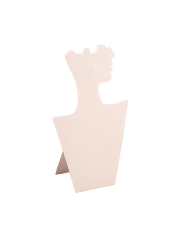 Velvet Necklace Display Accessory Jewelry Display for Showcase Store Pendant White