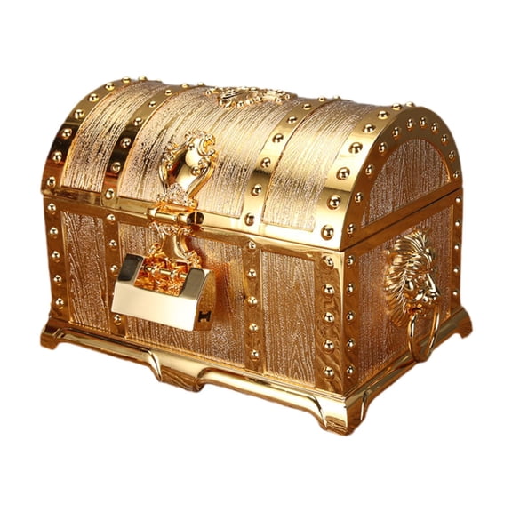 yuksok Vintage Treasure Box Large Jewelry Trinket Box for Girls Ladies Women Gold