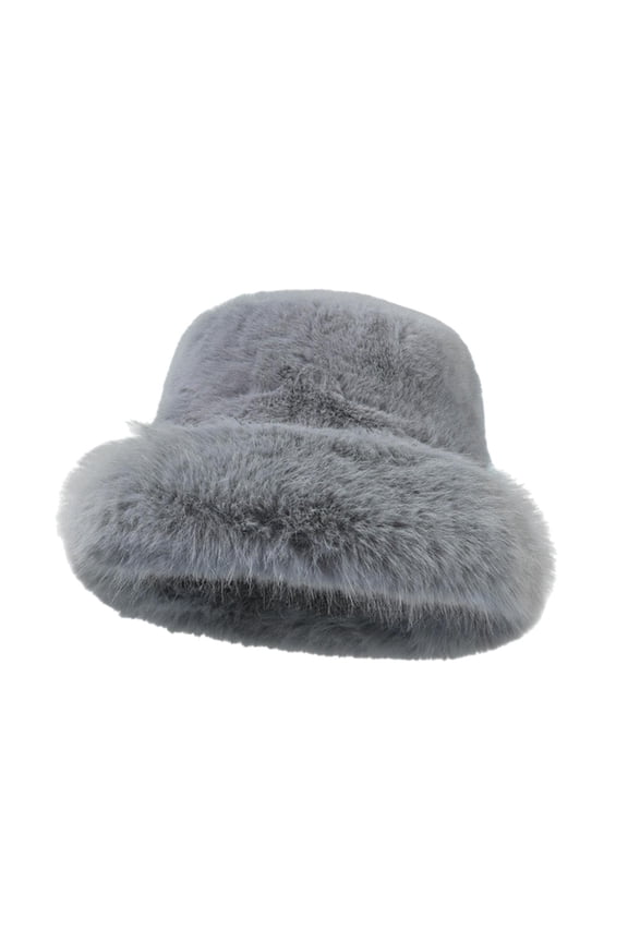 Winter Bucket Hat Cute Cossack Hat Russian Hat for Motorcycle Hiking Cycling gray