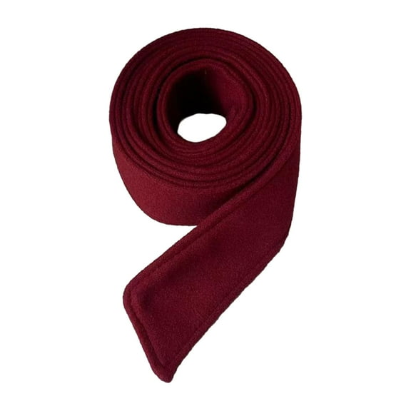 yuksok Women Artificial Wool Overcoat Waist Belt Waist Band Casual Trench Coat Belt Dark Red