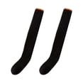 thumbnail image 1 of yuksok Women Knee High Socks over Knee Girls Long Stocking for Dorm Home Study Room Black, 1 of 7
