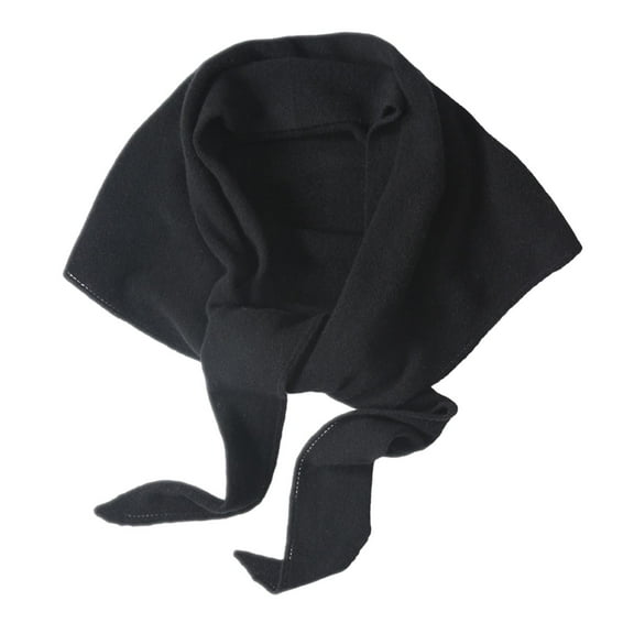 yuksok Women Winter Scarf Casual Neck Wrap Neckerchief for Office Old People Indoor Black
