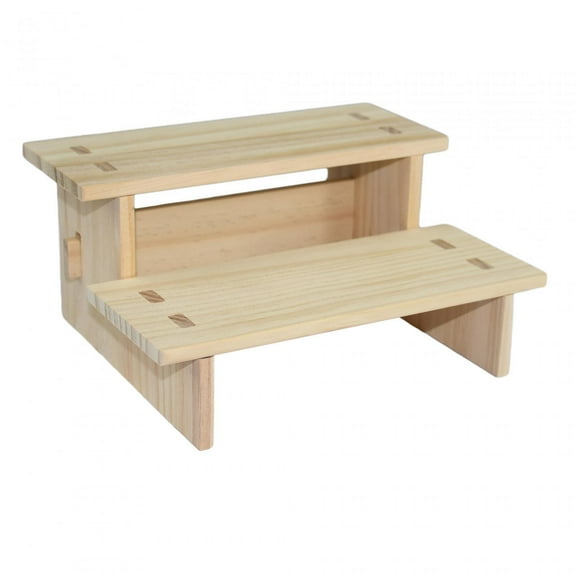 yuksok Wood Display Riser Collectibles Display Stand for Ornaments Crafts Apartment 2 Layer 20cm